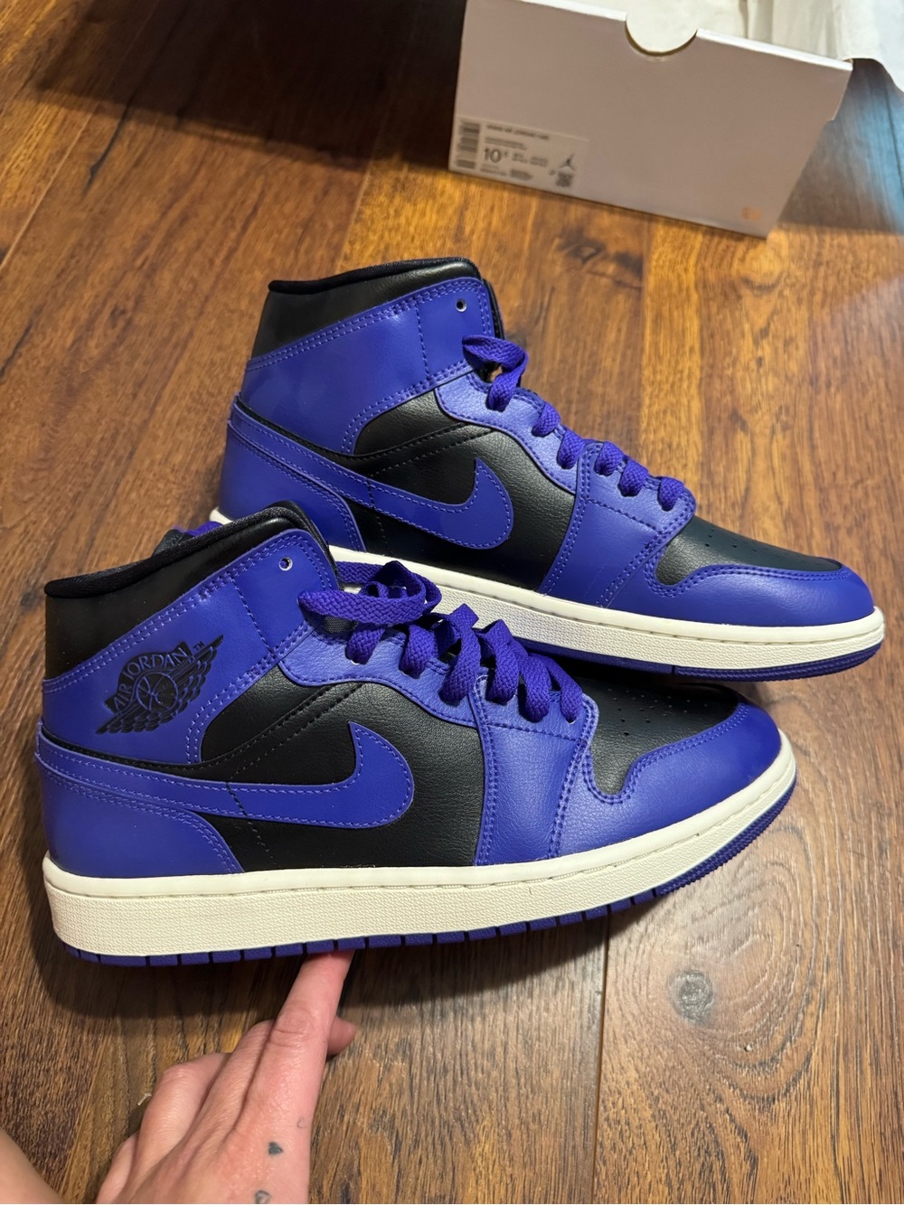 Nike Air Jordan 1 Mid Men’s Sneakers - Black & Purple